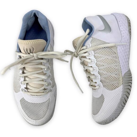Nike Flare 2 White HC Tennis Shoes Serena Williams White Sneakers Size 6.5 - Picture 1 of 10